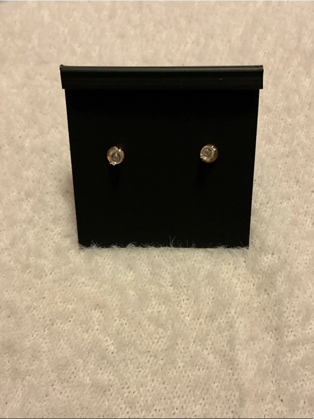 Coach Black Linked Hoop Drop Earrings with Faceted Studs - Picture 3 of 3